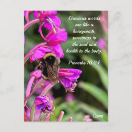 Cartão Postal Bíblia do Bumble Bee Verse - Cartão-postal