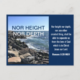 Cartão Postal Bíblia Inspiracional Verso Ondas do Azul-Mar