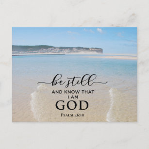 Cartão Postal Bíblia Verdadeiramente Estará E Sei Que Sou Deus C