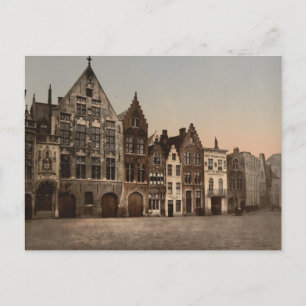 Cartão Postal Biblioteca, Bruges, Bélgica