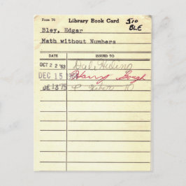 Cartão Postal Biblioteca Card 510 Matemática sem Números