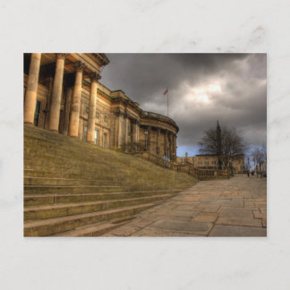 Cartão Postal Biblioteca Central de Liverpool, em Ruas William B