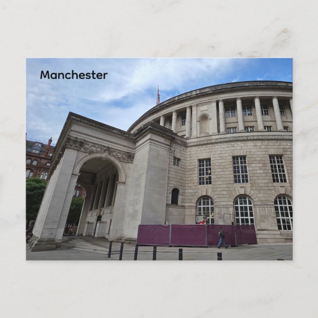 Cartão Postal Biblioteca Central de Manchester (Frente)