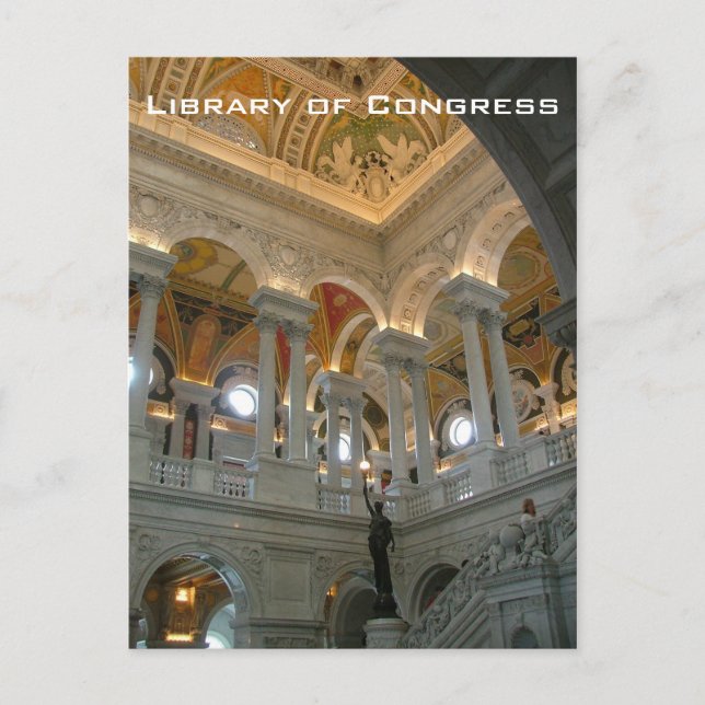 Cartão Postal Biblioteca do Congresso (Frente)