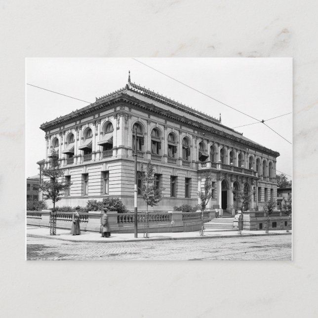 Cartão Postal Biblioteca Pública de Providence, 1906 (Frente)