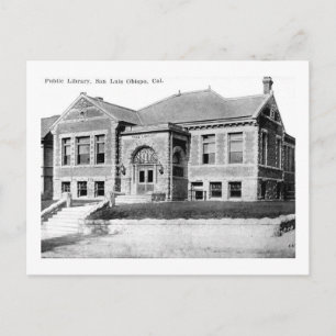 Cartão Postal Biblioteca Pública, San Luis Obispo, Califórnia Vi