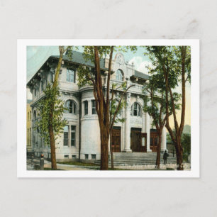 Cartão Postal Biblioteca, Salt Lake City 1908 Vintage