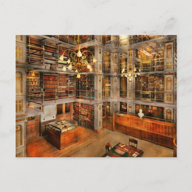 Cartão Postal Biblioteca - Um clássico literário 1905 (Frente)