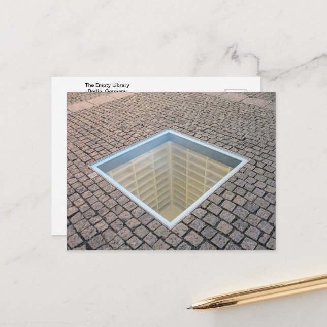 Cartão Postal Biblioteca Vazia, Berlim, Alemanha (Frente/Verso In Situ)