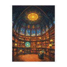 Biblioteca Whimsical Flutuando Entre As Estrelas