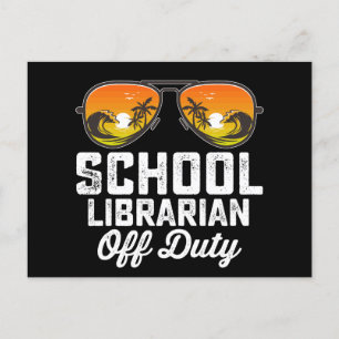 Cartão Postal Bibliotecário Escolar Desligado No Dia Passado Da 