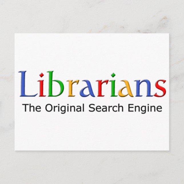 Cartão Postal Bibliotecários - o Search Engine original (Frente)