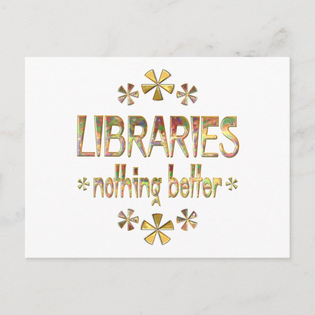 Cartão Postal BIBLIOTECAS Nada melhor (Frente)