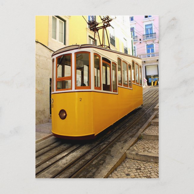 Cartão Postal Bica Funicular, Lisboa, Portugal (Frente)