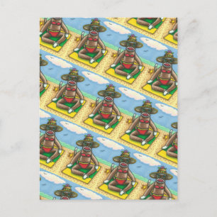 CARTÃO POSTAL BICHETE VERMELHO DA CHAVE BIKINI, ENGRAÇADO NA CA