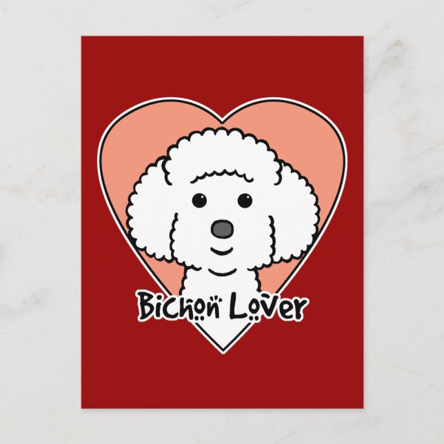 Cartão Postal Bichon Frise Lover (Frente)