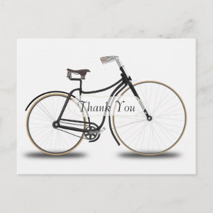 Cartão Postal Bicicleta Antiga Obrigado