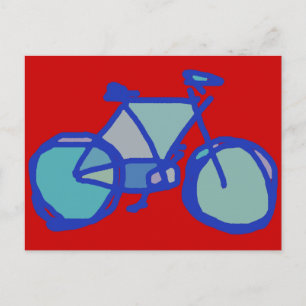 Cartão Postal bicicleta azul