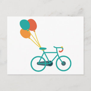 Cartão Postal Bicicleta Balão