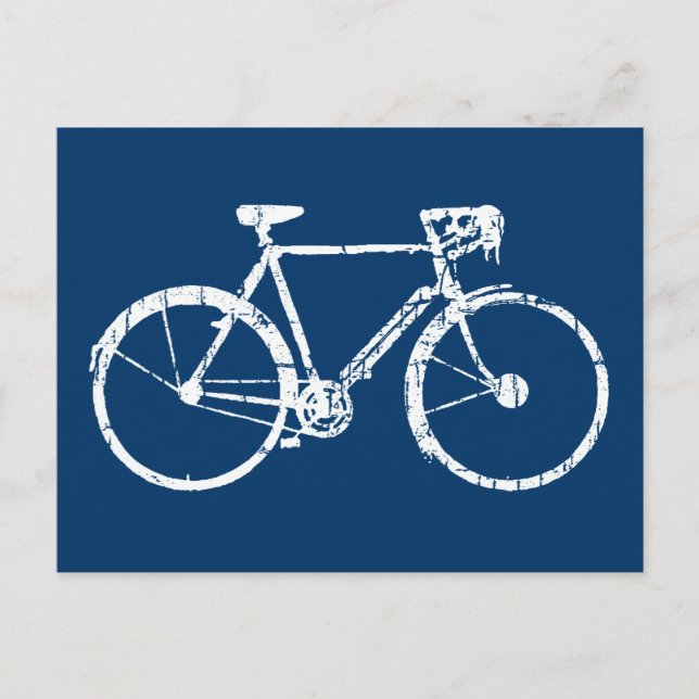 Cartão Postal bicicleta branca (Frente)
