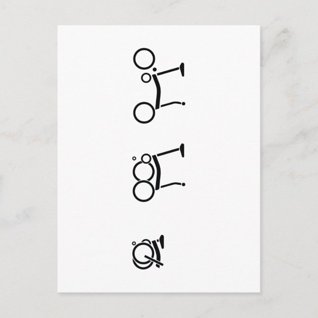 Cartão Postal Bicicleta de Dobragem de Brompton (Frente)