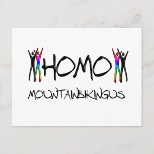 Cartão Postal bicicleta de montanha Homo