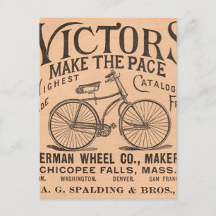 Cartão Postal Bicicleta do Victorian de Old Timey Pennyfarthing