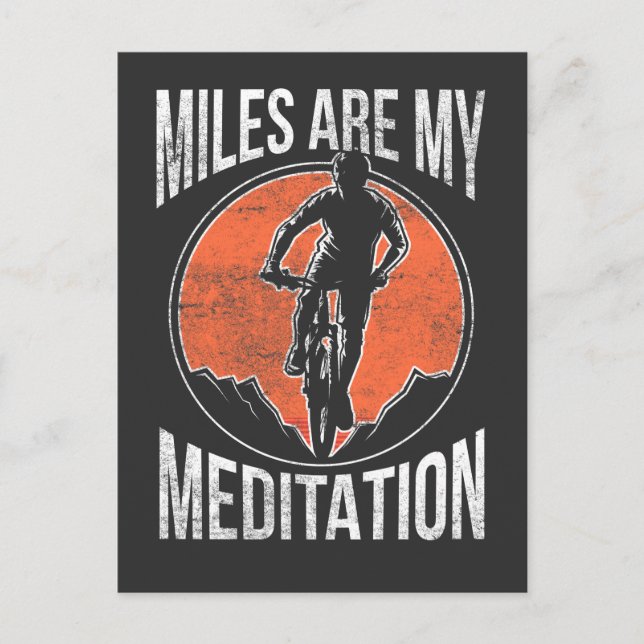 Cartão Postal Bicicleta Engraçado Cotação Hobby Mountain Biking (Frente)