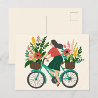 Bicicleta Escorregada com Flores Personalizadas