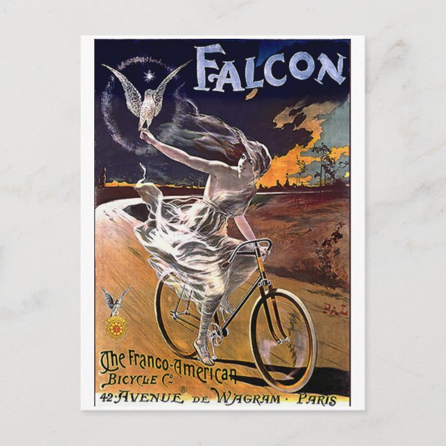 Cartão Postal Bicicleta Falcon-c1890 (Frente)
