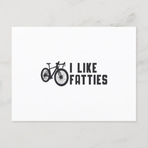 Cartão Postal Bicicleta Gorda Eu Gosto De Fatties Biker Biking R