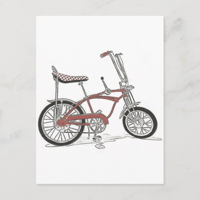 Cartão Postal Bicicleta Muscular Schwinn Stingray Apple Krate, d (Frente)