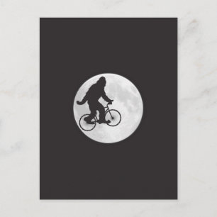Cartão Postal Bicicleta no céu com camiseta lua