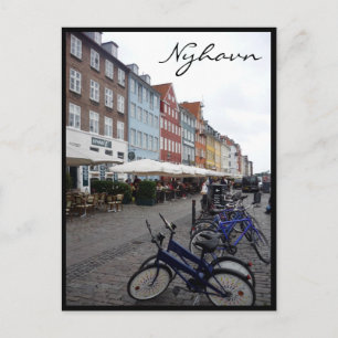 Cartão Postal bicicleta nyhavn