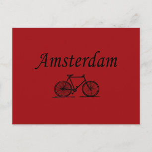 Cartão Postal Bicicleta retrô de Amsterdã