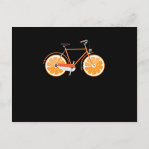 Cartão Postal Bicicleta Rodas Laranja Bicicleta Bicicleta Bicicl