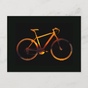 Cartão Postal bicicleta urbana amarela