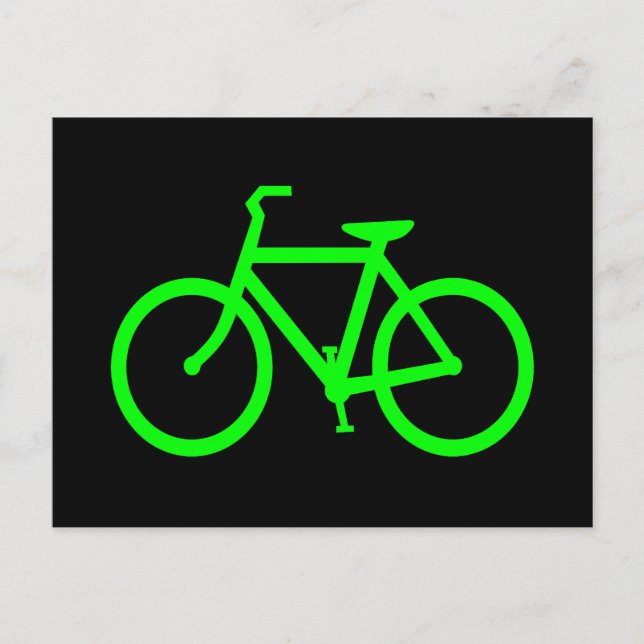Cartão Postal Bicicleta Verde Lima (Frente)