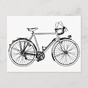 Cartão Postal Bicicleta Vintage