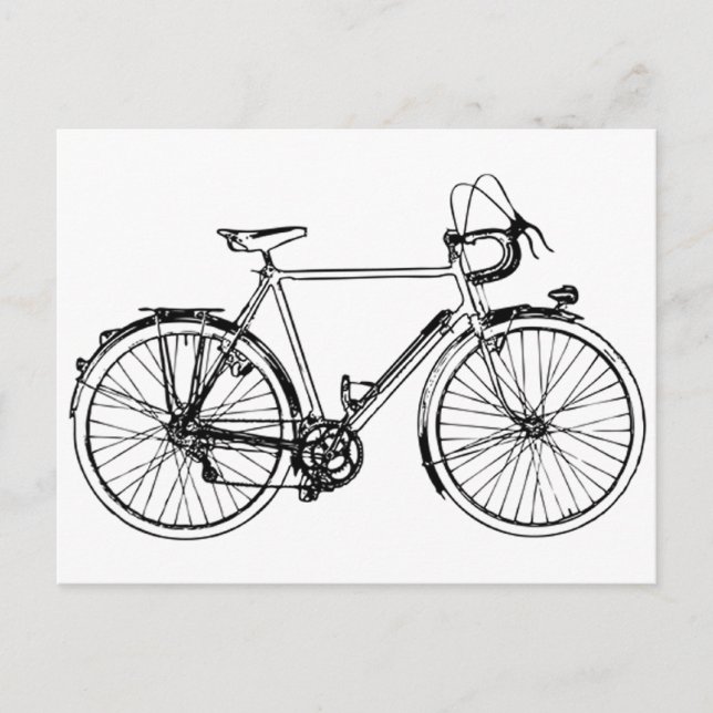 Cartão Postal Bicicleta Vintage (Frente)