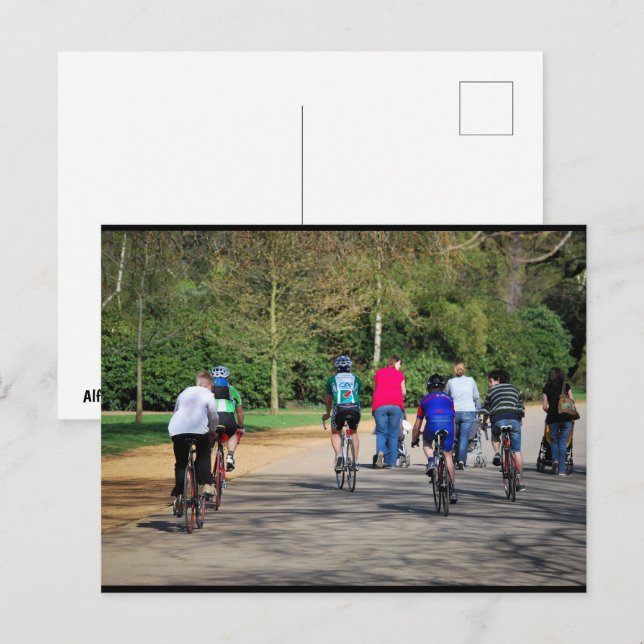 Cartão Postal Bicicletas e Carrinhos de Bebé (Frente/Verso)