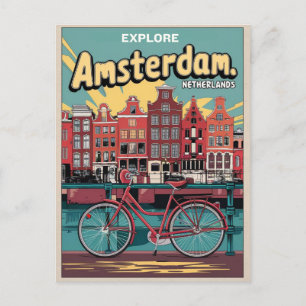 Cartão Postal Bicicletas holland viagem Amsterdam presentes de c
