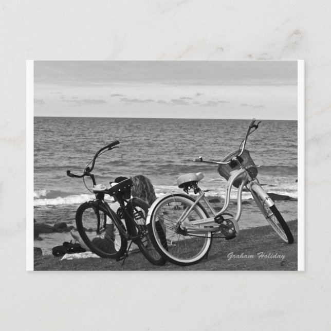 Cartão Postal Bicicletas junto ao Mar (Frente)