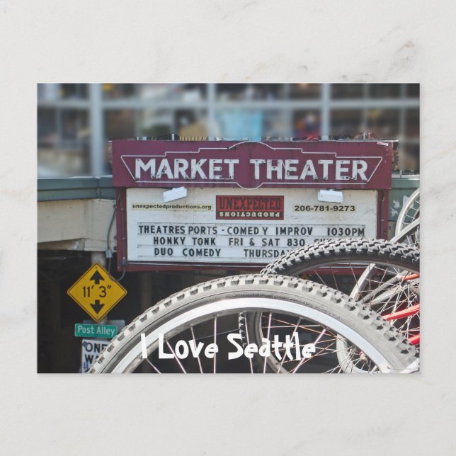 Cartão Postal Bicicletas no Teatro (Frente)