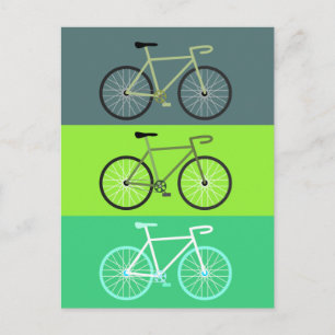Cartão Postal Bicicletas - Verde