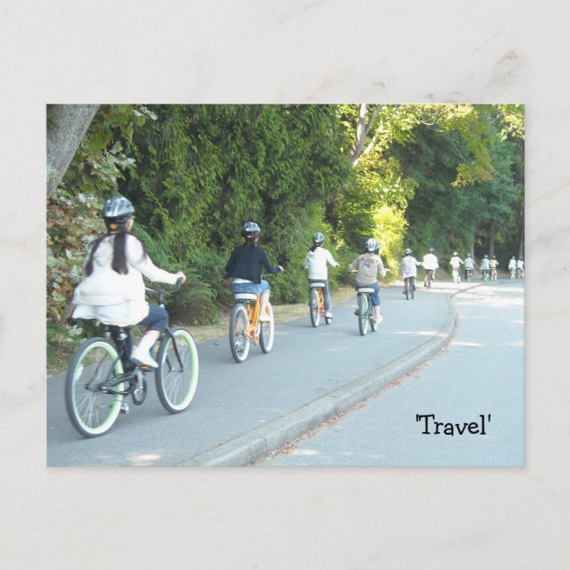 Cartão Postal Bicicletas viajando (Frente)
