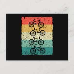 Cartão Postal Bicicletas vintage BMX ciclismo bicicletas de estr