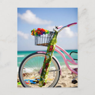 Cartão Postal Bicycle On The Beach Miami, Florida