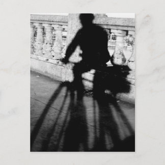 Cartão Postal Bicyclist na ponte de Burnside, Portland, Oregon