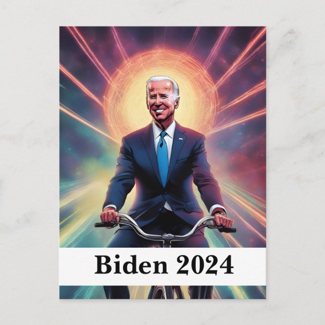Cartão Postal Biden 2024 Bike Rider (Frente)